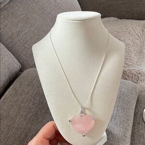 Heart-Shaped Pink Pendant Necklace